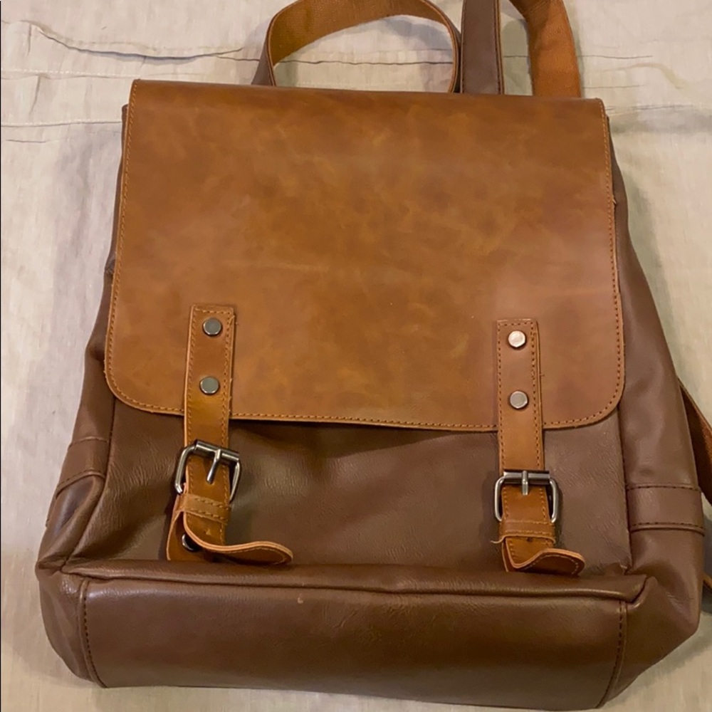 Leather backpack